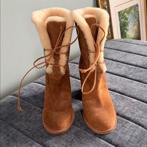 UGG Tan Shearling Winter Boots